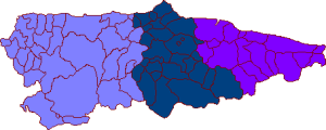 Circunscripciones electorales de Asturias, actualmente Circunscripciones electorales de Asturias, actualmente