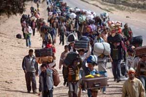 Refugiados Sirios huyen de la guerra