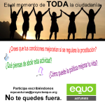 Cartel EQUO de su acción dirigida a personas que ejercen la prostitución