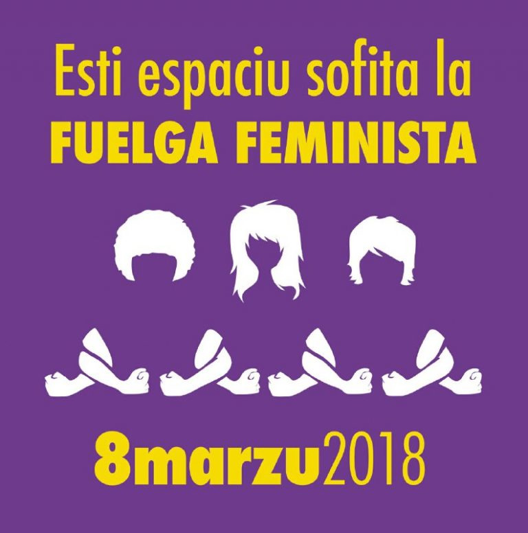 EQUO Asturies apoya la huelga feminista del 8 de marzo cartel 8M fuelga feminista